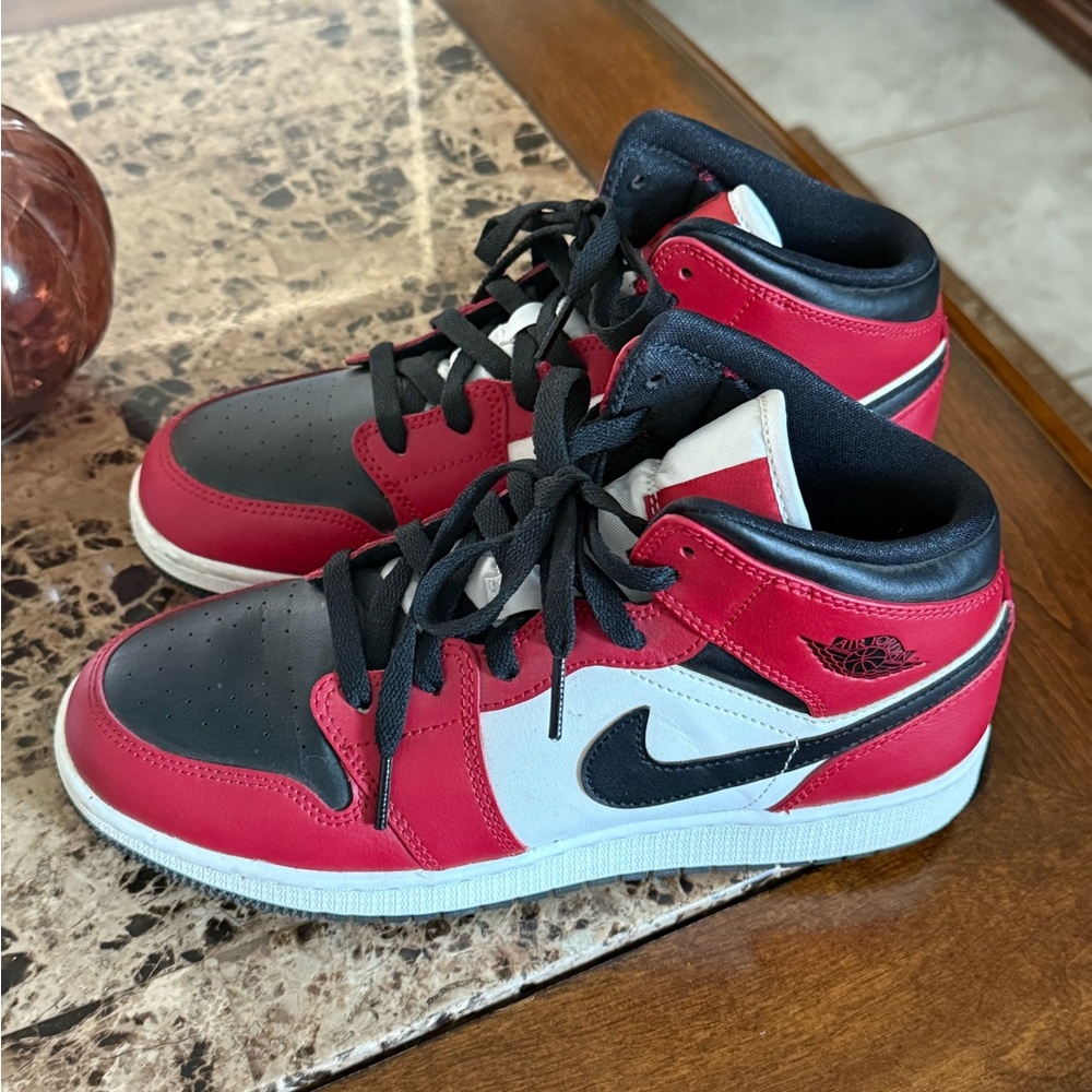 Nike Kids Black, Red, and White Sneakers